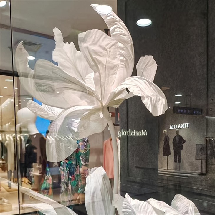 Decorative Paper Flowers For Shop Windows